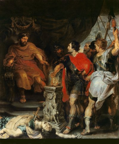 Mucio Escévola ante Lars Porsena, c.1618-20 de Peter Paul Rubens