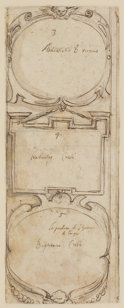 Marcos ornamentales (verso de la Creación de los Animales), c. 1610 de Peter Paul Rubens