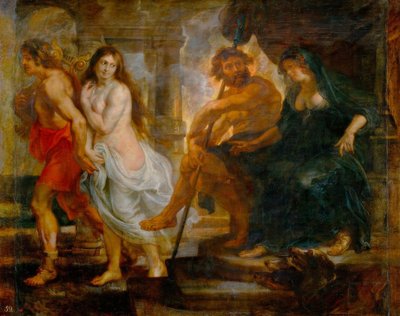 Orfeo y Eurídice con Plutón y Proserpina de Peter Paul Rubens