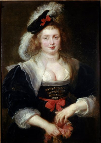 Retrato de Helene Fourment (1614-1673), en el guante (esposa del artista) (detalle) de Peter Paul Rubens