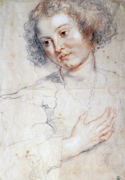 Retrato de una mujer (Estudio para un retrato de Santa Apolonia) de Peter Paul Rubens