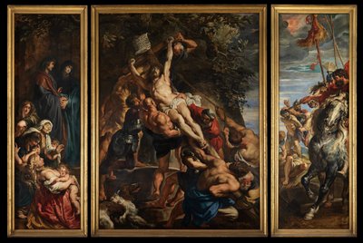 Levantamiento de la Cruz, c.1610-11 (óleo sobre tabla) de Peter Paul Rubens