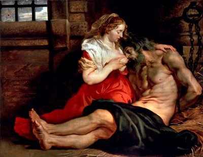Caridad Romana, c1612 de Peter Paul Rubens