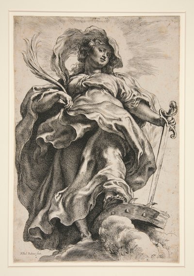 Santa Catalina en las nubes de Peter Paul Rubens