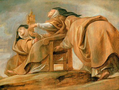 Santa Clara de Asís mostrando la píxide, 1620 de Peter Paul Rubens