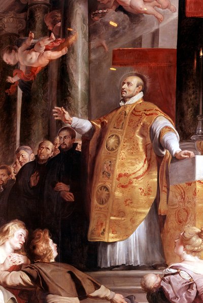 San Ignacio de Loyola, soldado español del siglo XVI y fundador de los Jesuitas, 1617-1618 de Peter Paul Rubens