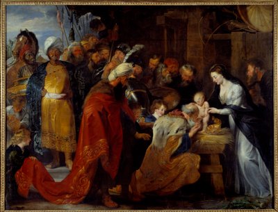 La Adoración de los Magos. Pintura de Pierre Paul Rubens (1577-1640) 1617 Lyon, Museo de Bellas Artes de Peter Paul Rubens