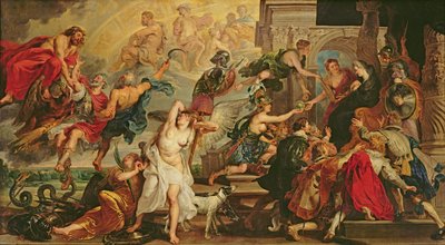 La apoteosis de Enrique IV y la proclamación de la regencia de María de Médici, 1622-25 de Peter Paul Rubens