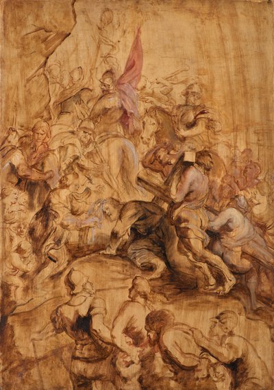 El ascenso al Calvario. El porte de la cruz de Peter Paul Rubens