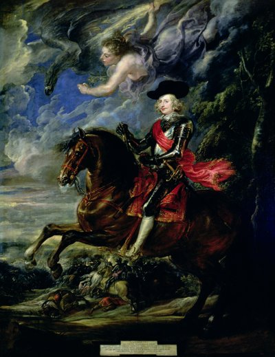 El Cardenal Infante Fernando en la Batalla de Nordlingen, c.1634 de Peter Paul Rubens