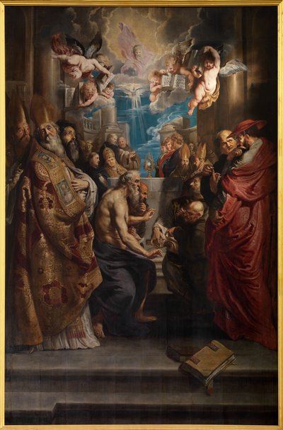 La disputa del Santísimo Sacramento, c.1609 (óleo sobre tabla) de Peter Paul Rubens