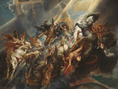 La caída de Faetón, c. 1604-1605, probablemente retocado c. 1606-1608 de Peter Paul Rubens