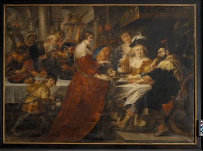 El festín de Herodes. Salomé trayendo la cabeza de San Juan Bautista en una bandeja de Peter Paul Rubens