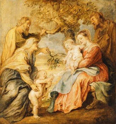 La Sagrada Familia visitada por Santa Isabel, Zacarías y el Niño San Juan Bautista de Peter Paul Rubens