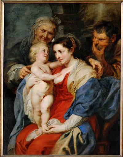 La Sagrada Familia con Santa Ana (pintura sobre lienzo) de Peter Paul Rubens