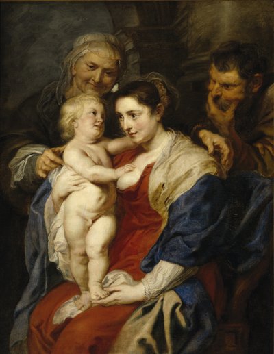 La Sagrada Familia con Santa Ana, 1626-1630 de Peter Paul Rubens
