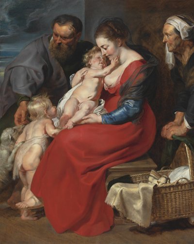 La Sagrada Familia con Santa Isabel y San Juan Bautista de Peter Paul Rubens