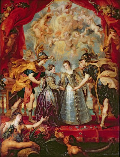 El ciclo de los Medici: Intercambio de las dos princesas de Francia y España, 9 de noviembre de 1615 de Peter Paul Rubens