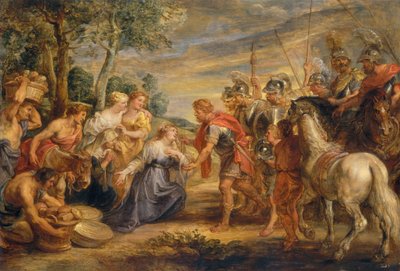 El Encuentro de David y Abigail, c. 1630 de Peter Paul Rubens