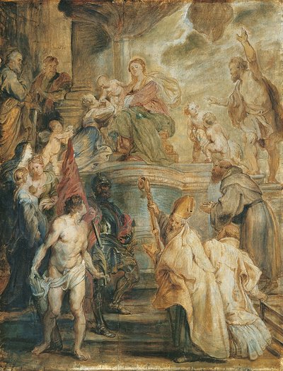 El matrimonio místico de Santa Catalina de Peter Paul Rubens