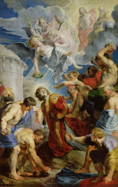 La lapidación de San Esteban, del tríptico de San Esteban de Peter Paul Rubens