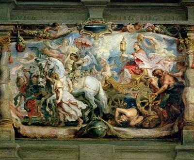 El Triunfo de la Iglesia sobre la Furia, el Odio y la Discordia, antes de 1628 de Peter Paul Rubens