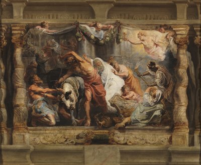 El triunfo de la Eucaristía sobre la idolatría, 1625-1626 de Peter Paul Rubens