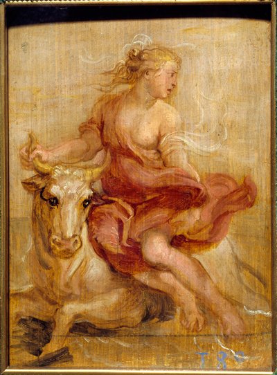 El rapto de Europa. Dibujo a sangre de Pierre Paul Rubens (1577-1640). Museo del Prado, Madrid de Peter Paul Rubens