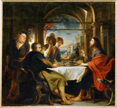 La cena de Emaús (pintura sobre lienzo) de Peter Paul Rubens