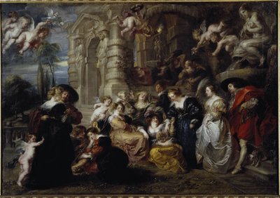 El jardín del amor - óleo sobre lienzo de Peter Paul Rubens