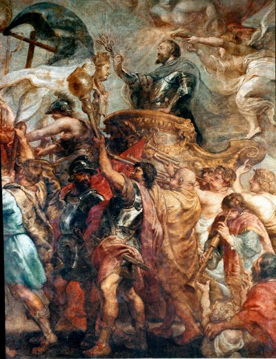 La entrada triunfal de Enrique IV en París (detalle) de Peter Paul Rubens