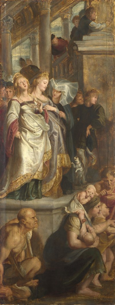 Tres Testigos Femeninos. Boceto para el Retablo Mayor, San Bavón, Gante, 1612 de Peter Paul Rubens