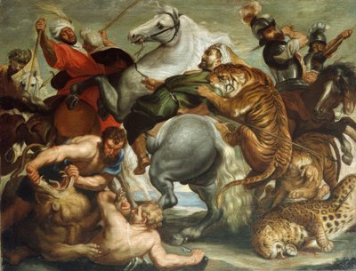 Caza de tigres y leopardos de Peter Paul Rubens