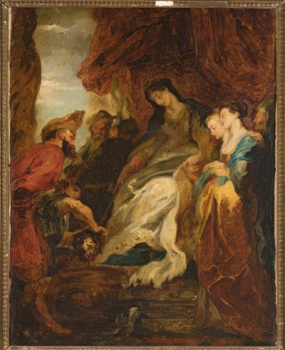 Tomiris ordenando que la cabeza de Ciro sea sumergida en una vasija de sangre (Heródoto, Historias, I, 214) de Peter Paul Rubens