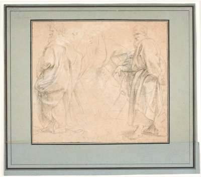 Dos estudios para San Andrés y un estudio para un sacerdote antiguo (¿Melquisedec?) de Peter Paul Rubens