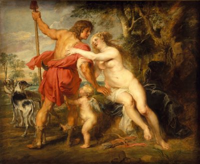 Venus y Adonis, c.1635 de Peter Paul Rubens