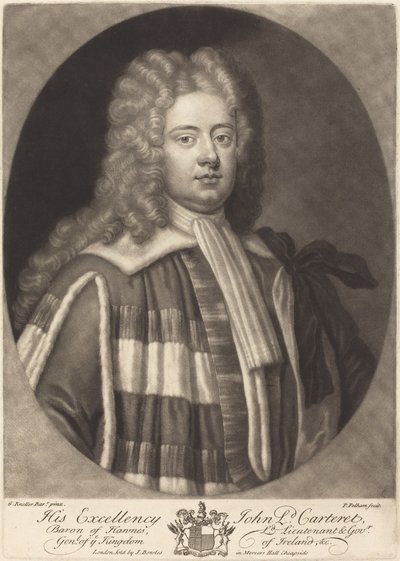 John, Lord Carteret de Peter Pelham after Sir Godfrey Kneller