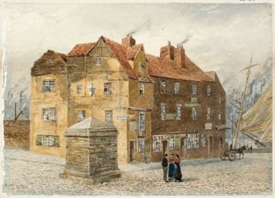 Sandgate (Portland Arms Inn) (lápiz y acuarela sobre papel en cartulina) de Peter Petersen Toft