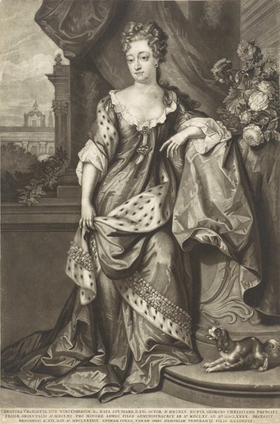 Christine Charlotte de Württemberg 1645-1699, Princesa de Frisia Oriental, ca 1699 de Peter Schenk