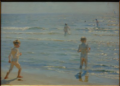 Niños bañándose. Sol. Skagen de Peder Severin Krøyer