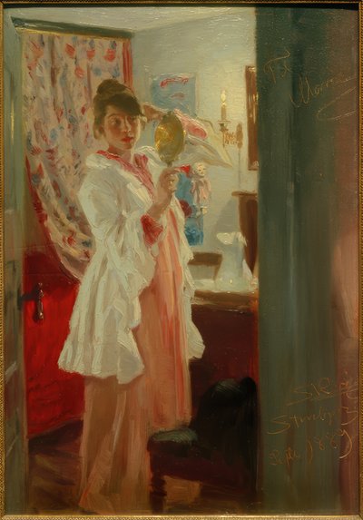 Interior. La esposa del artista de Peder Severin Krøyer