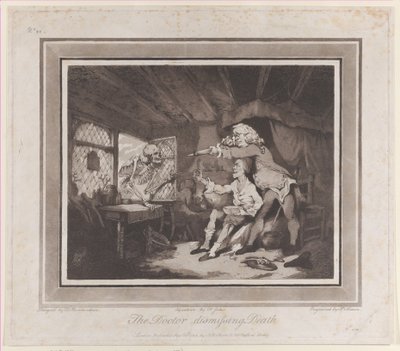 El doctor despidiendo a la muerte, 15 de septiembre de 1785 de Peter Simon
