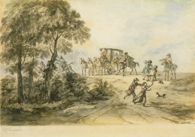 Carruaje y bandolero de Peter Tillemans