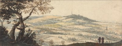 Paisaje con dos figuras en primer plano de Peter Tillemans
