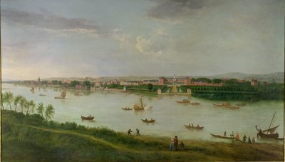 El Hospital Real desde la orilla sur del río Támesis de Peter Tillemans