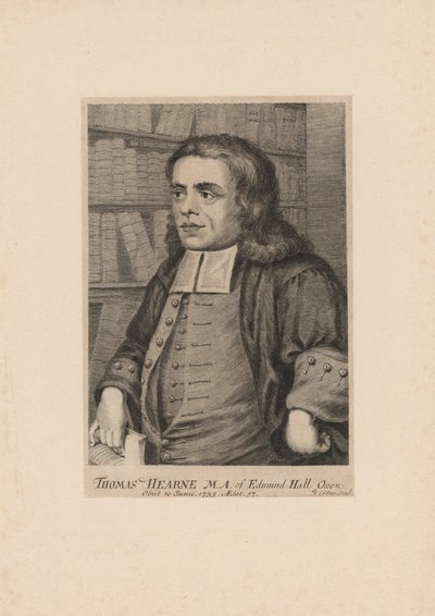 Thomas Hearne, grabado por George Vertue, c.1735 de Peter Tillemans