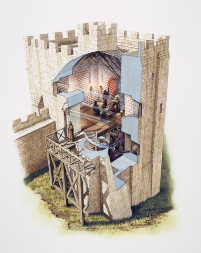Castillo de Peveril, siglo XII de Peter Urmston