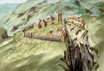 Castillo de Peveril, siglo XIV, c. 1990-2010 de Peter Urmston