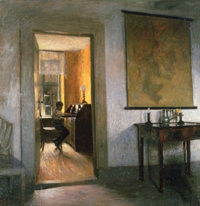 Niño estudiando de Peter Vilhelm Ilsted
