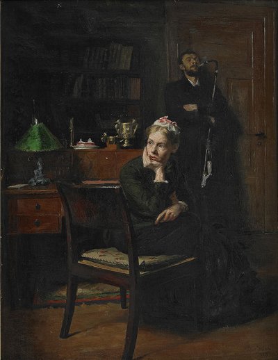 Escena Familiar en un Interior, 1885 de Peter Vilhelm Ilsted